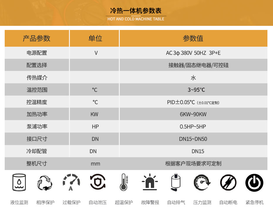 冷热一体机参数